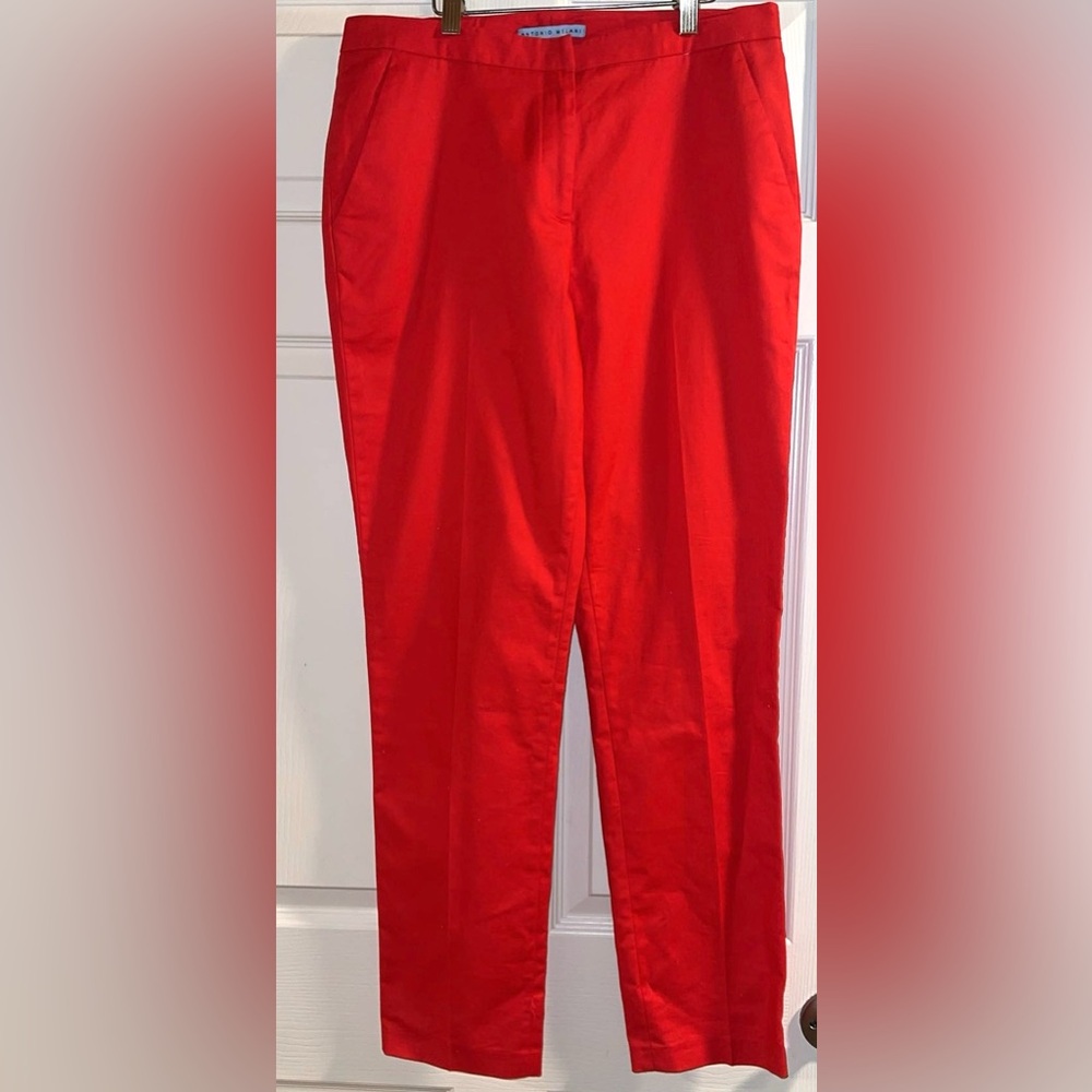ANTONIO MELANI Women's Red Straight Leg Pants